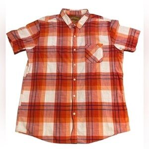 Red Camel plaid Shirt XL button down EUC​